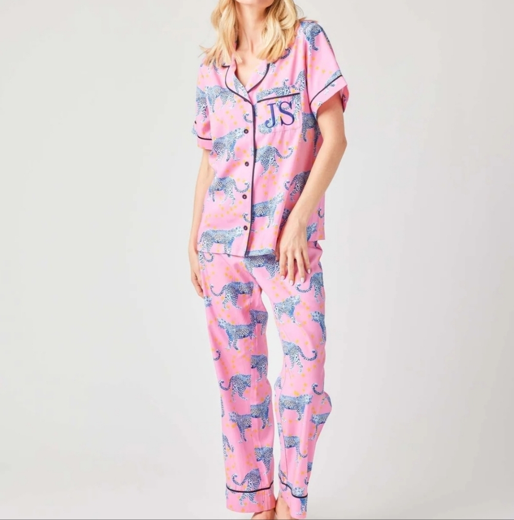 Katie Kime Cosmic Cheetah Pajama Pants Set Size Medium. - Picture 10 of 10